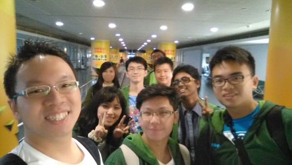 Selfies in Guangzhou airport